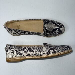 Stuart Weitzman Women’s Snakeskin Espadrille Flat Shoe Size 7.5